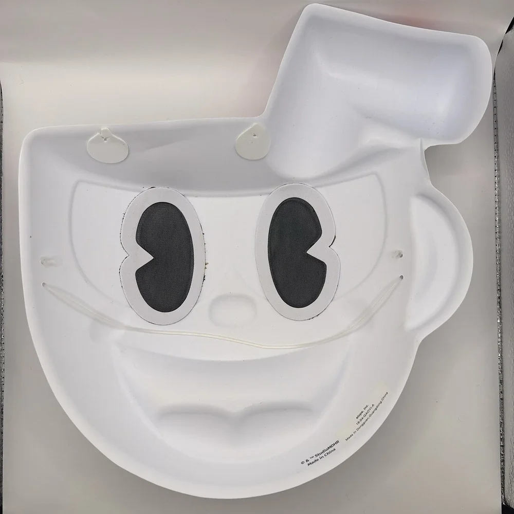 Adult Cuphead‎ Vacuform Mask Elope StudioMDHR Cosplay/Display Halloween